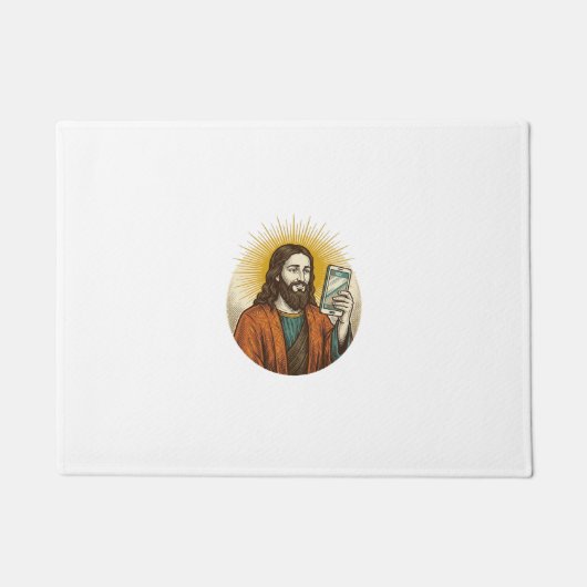 Jesus Per Ongeluk Video In Plaats Van Foto Camera Deurmat (Voorkant)