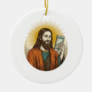 Jesus Per Ongeluk Video In Plaats Van Foto Camera Keramisch Ornament
