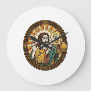 Jesus Per Ongeluk Voorcamera Dubbele Kin Selfie E Grote Klok