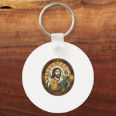 Jesus Per Ongeluk Voorcamera Dubbele Kin Selfie E Sleutelhanger (Voorkant)