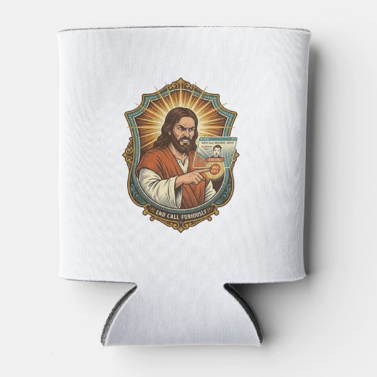 Jesus Per Ongewilde Videogesprek Dial Sociale Medi Blikjeskoeler (Voorkant)