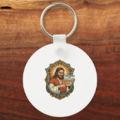 Jesus Per Ongewilde Videogesprek Dial Sociale Medi Sleutelhanger (Voorkant)