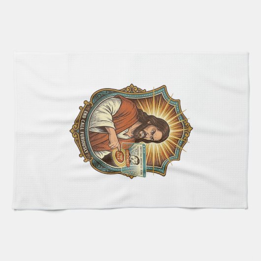 Jesus Per Ongewilde Videogesprek Dial Sociale Medi Theedoek (Horizontaal)
