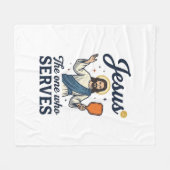 Jesus Pickleball De Persoon Die Dient Shirt Fleece Deken (Voorkant (Horizontaal))
