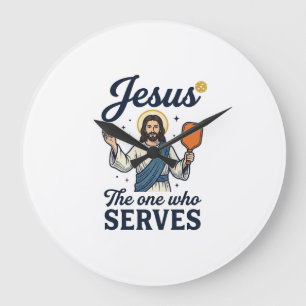Jesus Pickleball De Persoon Die Dient Shirt Grote Klok