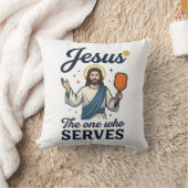Jesus Pickleball De Persoon Die Dient Shirt Kussen (Deken)