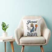 Jesus Pickleball De Persoon Die Dient Shirt Kussen (Stoel)