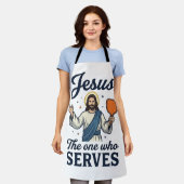 Jesus Pickleball De Persoon Die Dient Shirt Schort (Gedragen)