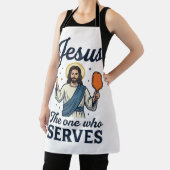 Jesus Pickleball De Persoon Die Dient Shirt Schort (Insitu)