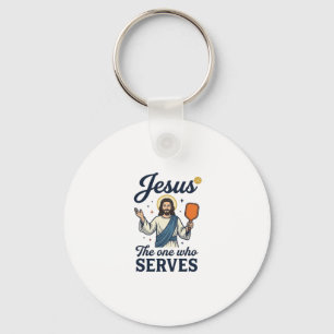 Jesus Pickleball De Persoon Die Dient Shirt Sleutelhanger