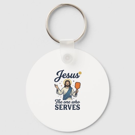 Jesus Pickleball De Persoon Die Dient Shirt Sleutelhanger (Voorkant)