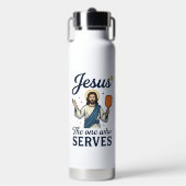 Jesus Pickleball De Persoon Die Dient Shirt Waterfles (Voorkant)