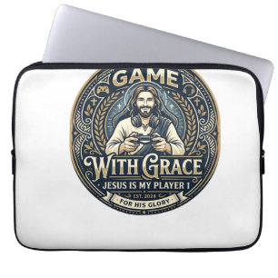 Jesus Pickleball Vintage T-shirt Christelijke Graf Laptop Sleeve