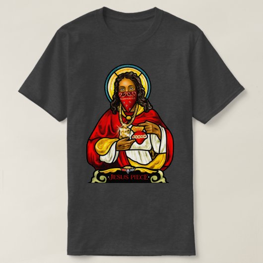 Jesus Piece the Game Gangsta Jesus T-shirt (Design voorkant)