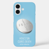 Jesus Pill - geloof Bid Hope God Blue