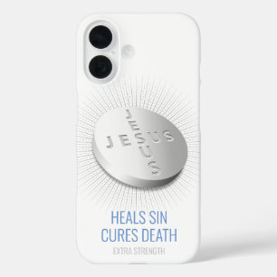 Jesus Pill -  geloofsgebed Christelijke God iPhone 16 Hoesje