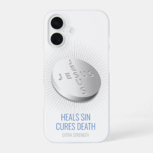 Jesus Pill - geloofsgebed Christelijke God iPhone 16 Hoesje