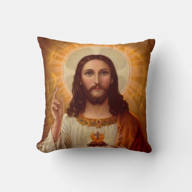 Jesus Pillow Kussen (Voorkant)