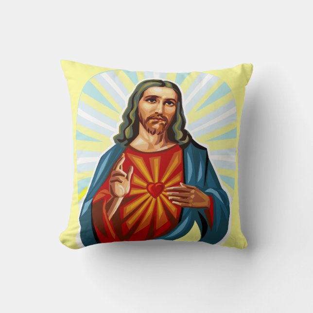 Jesus Pillow Kussen (Voorkant)