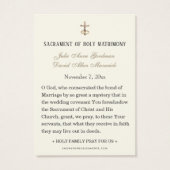 Jesus Pink Roses Religious Wedding Prayer Kaart (Achterkant)