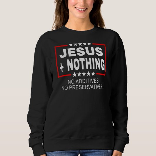 Jesus Plus Niets Anti-Woke Trui (Voorkant)
