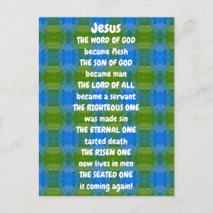 Jesus Poem Briefkaart