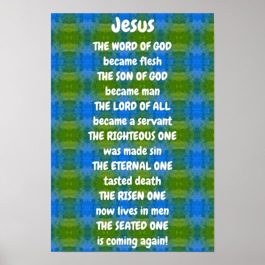 Jesus Poem Poster (Voorkant)