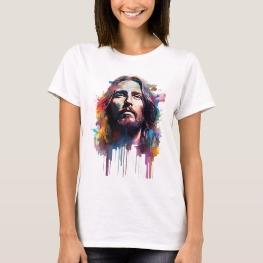 Jesus Portrait T Shirt (Voorkant)