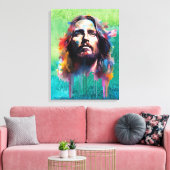 Jesus Portret Canvas Print (Insitu (Woonkamer))