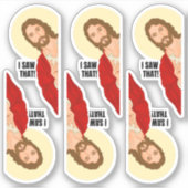 Jesus portret sticker - ik zag dat religieus gesch (Voorkant)