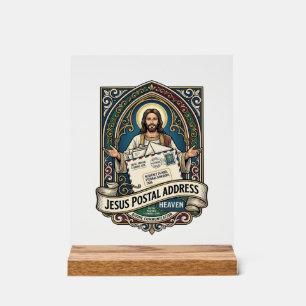 Jesus Postadres Hemel Jesus Postadres Hemel Acryl Bord