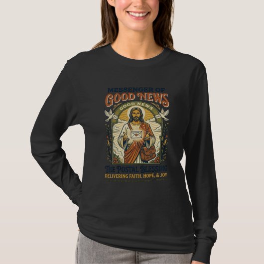 Jesus Postbode Levering Shirt Gebaseerd op het Gel (Voorkant)