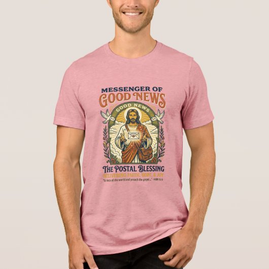 Jesus Postbode Levering Shirt Gebaseerd op het Gel (Voorkant)