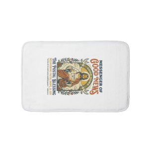 Jesus Postbode Levering Shirt Gebaseerd op het Gel Badmat