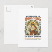 Jesus Postbode Levering Shirt Gebaseerd op het Gel Briefkaart (Voorkant / Achterkant)