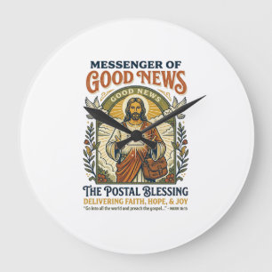 Jesus Postbode Levering Shirt Gebaseerd op het Gel Grote Klok