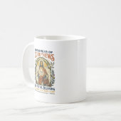 Jesus Postbode Levering Shirt Gebaseerd op het Gel Koffiemok (Voorkant links)