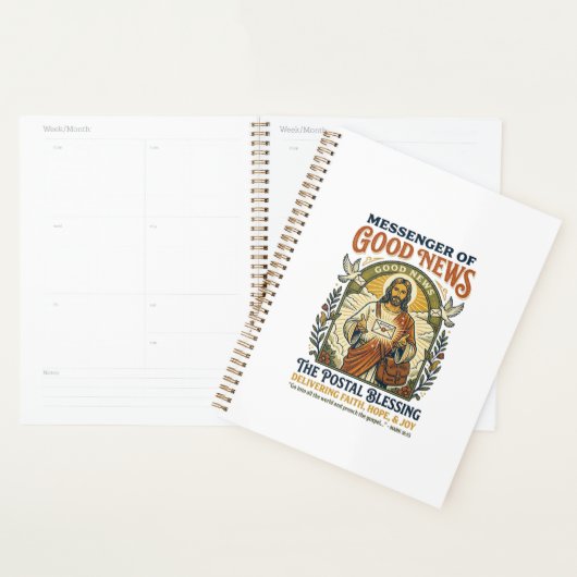 Jesus Postbode Levering Shirt Gebaseerd op het Gel Planner (Display)