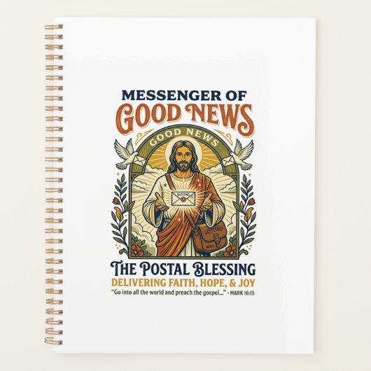 Jesus Postbode Levering Shirt Gebaseerd op het Gel Planner (Voorkant)