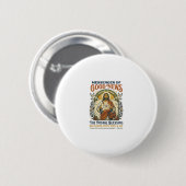 Jesus Postbode Levering Shirt Gebaseerd op het Gel Ronde Button 5,7 Cm (Voorkant /achterkant)