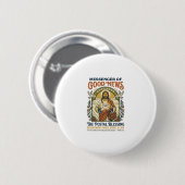 Jesus Postbode Levering Shirt Gebaseerd op het Gel Ronde Button 5,7 Cm (Voorkant /achterkant)