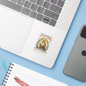 Jesus Postbode Levering Shirt Gebaseerd op het Gel Sticker (Laptop met iPhone)