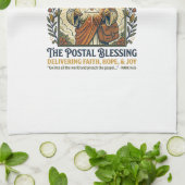 Jesus Postbode Levering Shirt Gebaseerd op het Gel Theedoek (Gevouwen)