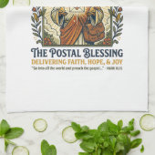 Jesus Postbode Levering Shirt Gebaseerd op het Gel Theedoek (Gevouwen)