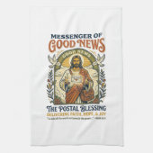 Jesus Postbode Levering Shirt Gebaseerd op het Gel Theedoek (Verticaal)