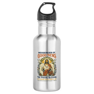 Jesus Postbode Levering Shirt Gebaseerd op het Gel Waterfles