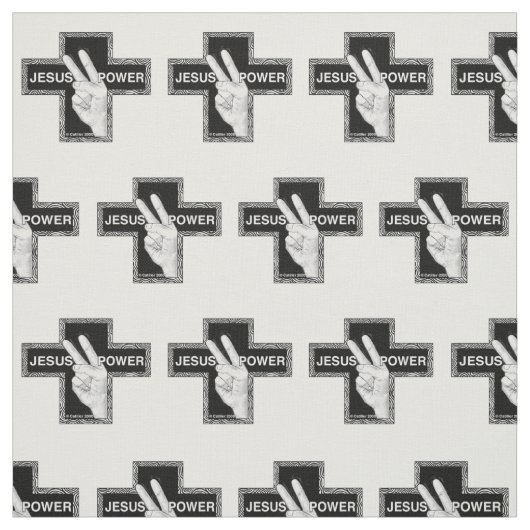 Jesus Power Christelijk kruis Stof (Swatch)