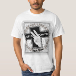 Jesus Power Christelijk kruis T-shirt