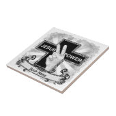 Jesus Power Christelijk kruis Tegeltje (Zijkant)