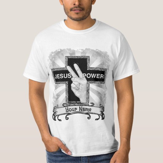 Jesus Power Christelijk T-shirt (Voorkant)